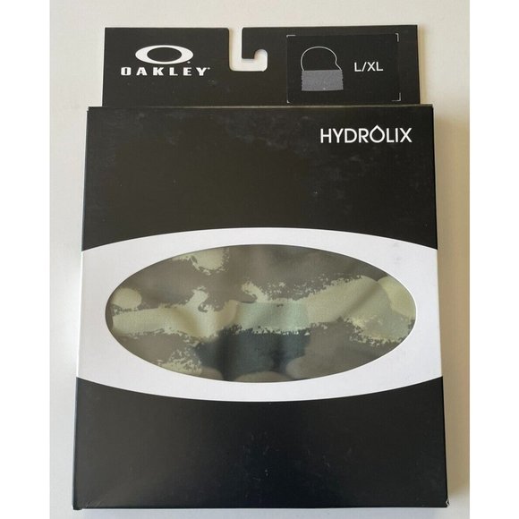 Oakley Neck Gaiter L / XL Hydrolix Face Cover Mask Green Camo Reflective New - Picture 2 of 11